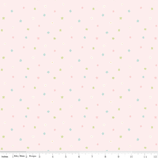 Little Posies Ditsy Pink by Cayla Naylor of Riley Blake Designs C18326-PINK, 1/2 yard increments