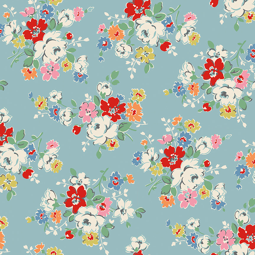 Cath Kidston Signature Collection by Cath Kidston of Riley Blake Designs C18370-BLUE, 1/2 yard increments