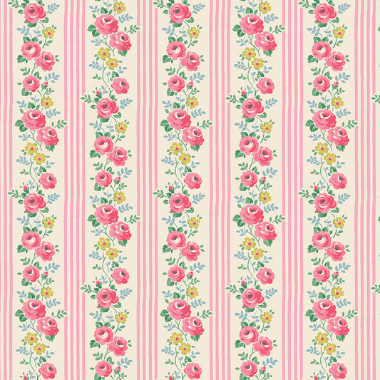 Cath Kidston Signature Collection Stripe Pink by Cath Kidston of Riley Blake Designs C18372-PINK, 1/2 yard increments