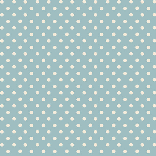Cath Kidston Signature Collection Button Spot Blue by Cath Kidston of Riley Blake Designs C18374-BLUE, 1/2 yard increments