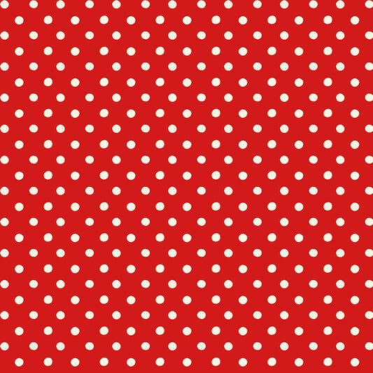 Cath Kidston Signature Collection Button Spot Red by Cath Kidston of Riley Blake Designs C18374-RED, 1/2 yard increments