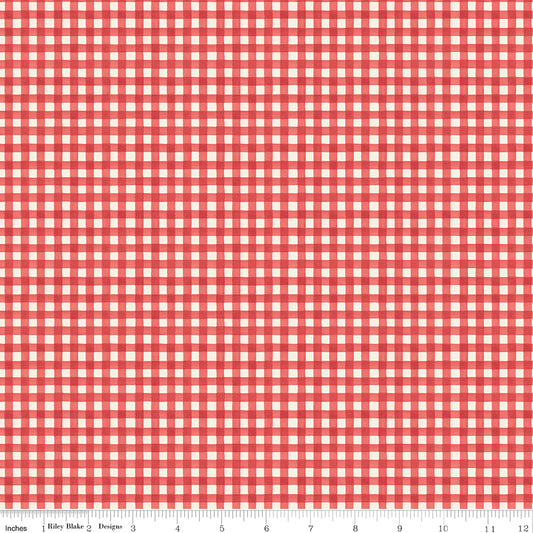 Cath Kidston Signature Collection Gingham Red by Cath Kidston of Riley Blake Designs C18375-RED, 1/2 yard increments