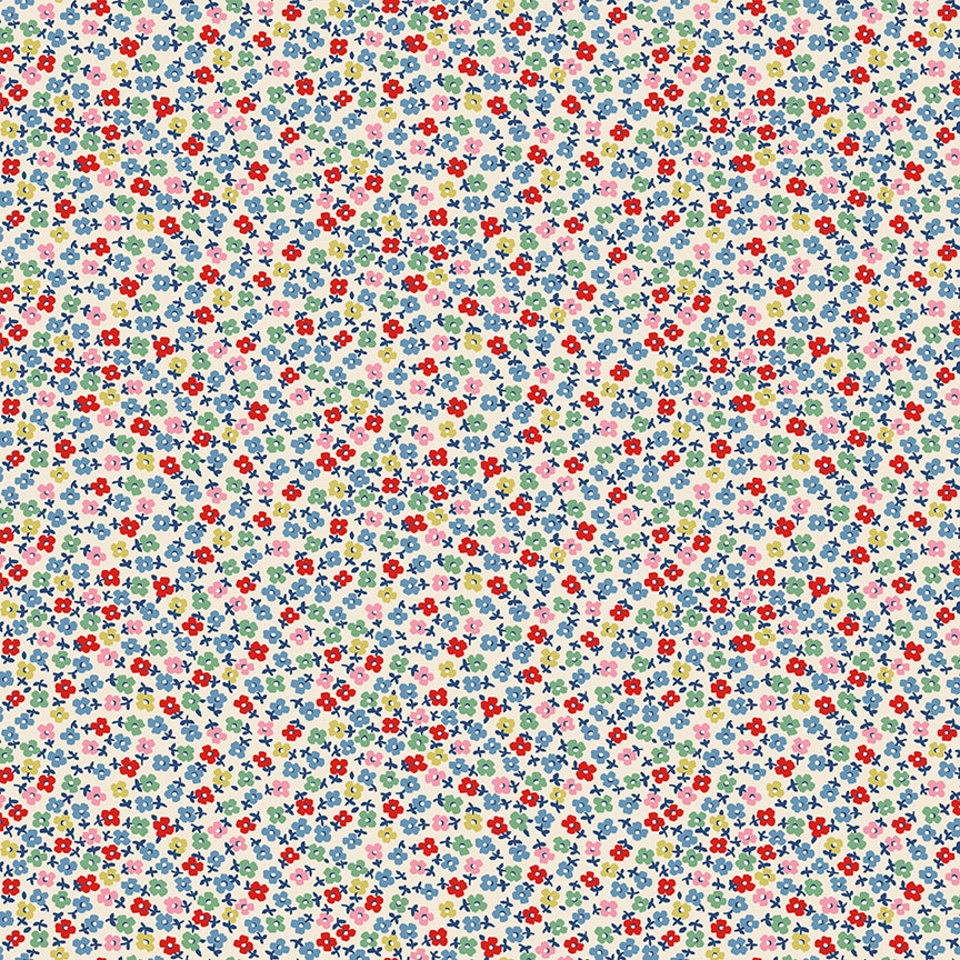 Cath Kidston Signature Collection by Cath Kidston of Riley Blake Designs C18376-CREAM, 1/2 yard increments