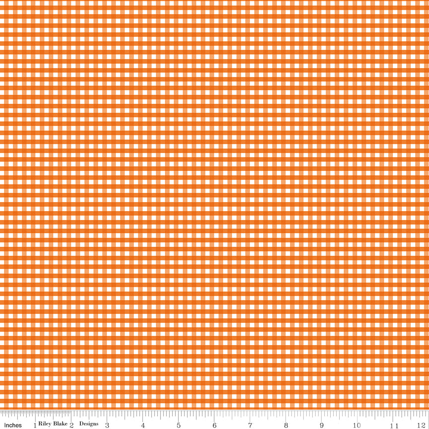 1/8" Gingham Autumn by Riley Blake, C440-AUTUMN, 1/2 yard increments