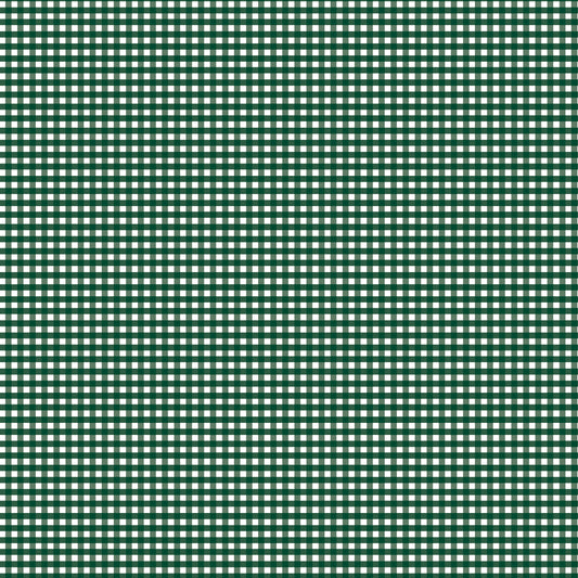 1/8" Gingham Christmas Green by Riley Blake, C440-CHRISTMAS, 1/2 yard increments
