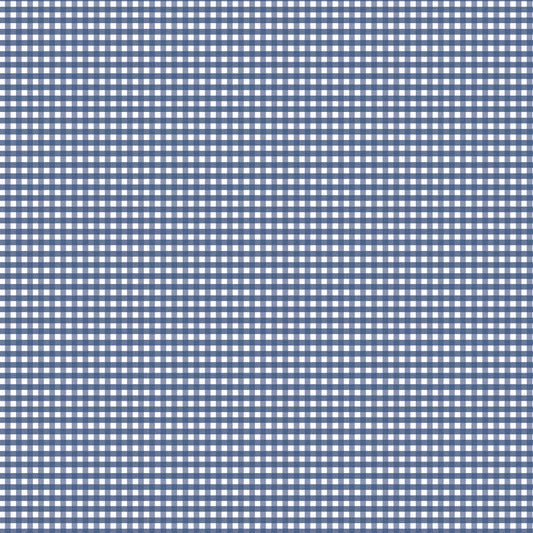 1/8" Gingham Denim by Riley Blake, C440-DENIM, 1/2 yard increments