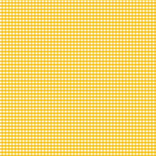 Riley Blake Fabric - 1/8" Gingham Mustard C440-MUSTARD, 1/2 yard increments
