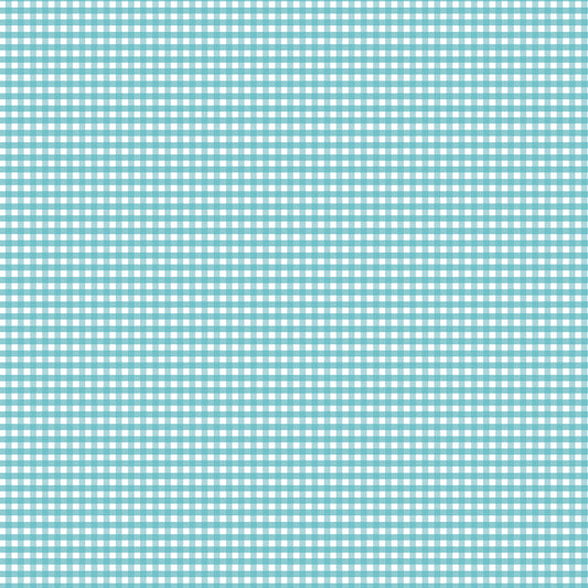 1/8" Gingham Peacock by Riley Blake, C440-PEACOCK, 1/2 yard increments