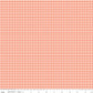 Riley Blake Fabric - 1/8" Gingham Salmon C440-SALMON, 1/2 yard increments