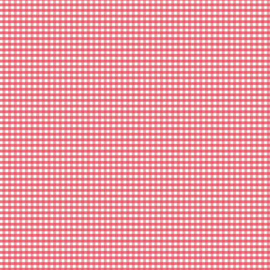 Riley Blake Fabric - 1/8" Gingham Tea Rose C440-TEAROSE, 1/2 yard increments