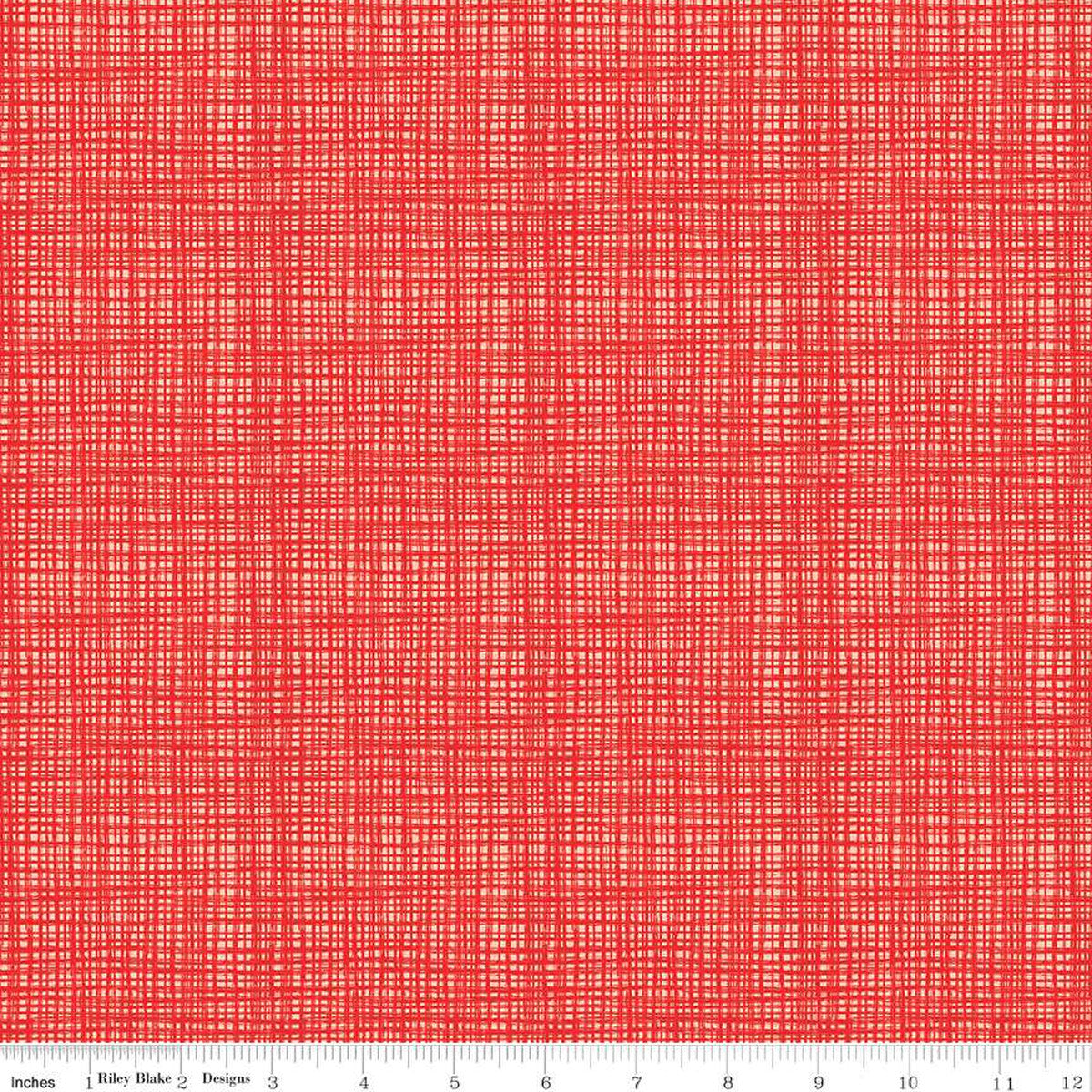 Texture In Color Vermilion Fabric for Riley Blake C610-VERMILION