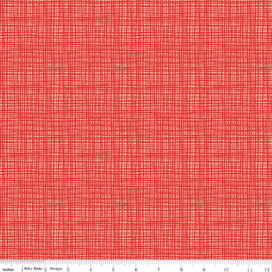 Texture In Color Vermilion Fabric for Riley Blake C610-VERMILION