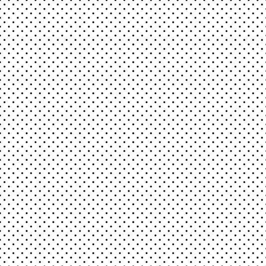 Swiss Dot Black On White Fabric by Riley Blake Designs, C660-110 BLACK, 1/2 yard increments