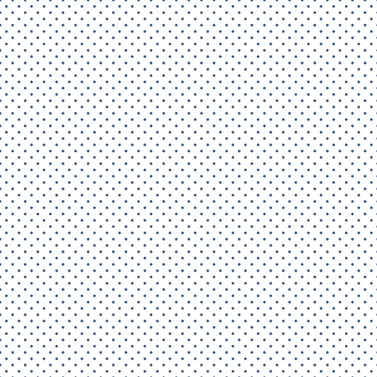 Swiss Dot on White Denim by Riley Blake Designs, C660-DENIM, 1/2 yard increments