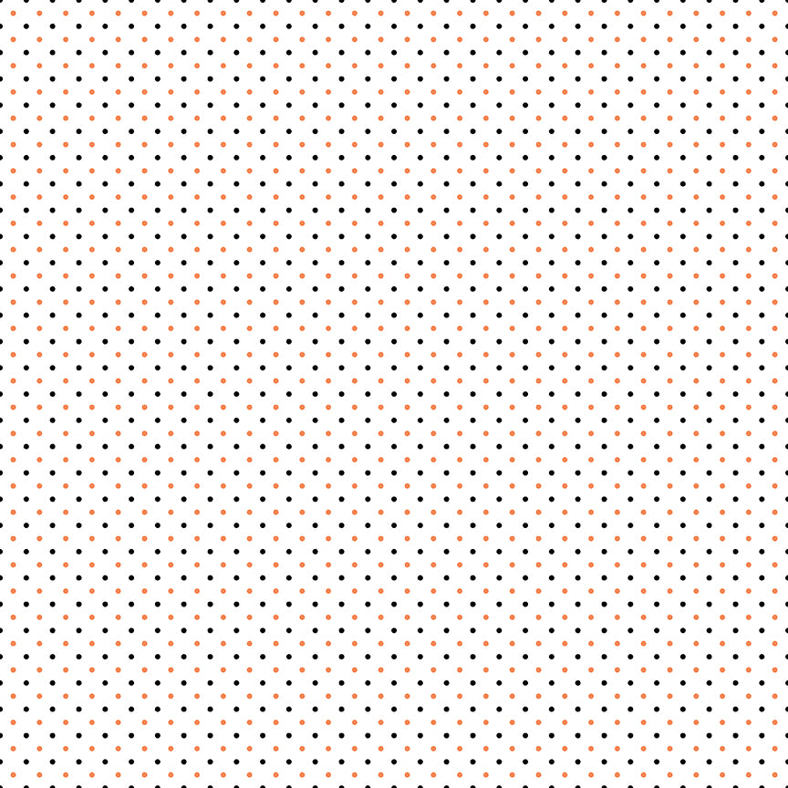 Swiss Dot Halloween On White Fabric by Riley Blake Designs, C660-HALLOWEEN, 1/2 yard increments