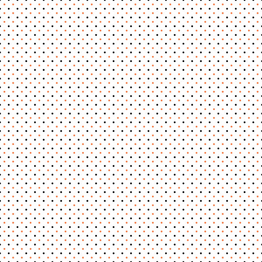 Swiss Dot Halloween On White Fabric by Riley Blake Designs, C660-HALLOWEEN, 1/2 yard increments