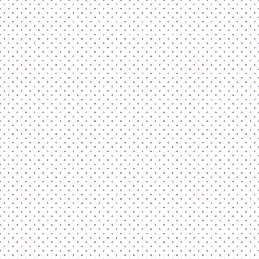 Swiss Dot Lavender on White Fabric by Riley Blake Designs, C660-LAVENDER, 1/2 yard increments