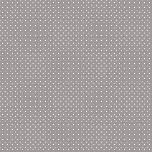 Swiss Dot Gray by Riley Blake Designs, C670-GRAY, 1/2 yard increments