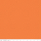 Swiss Dot White on Orange Fabric by Riley Blake Designs, C670-60 ORANGE, 1/2 yard increments