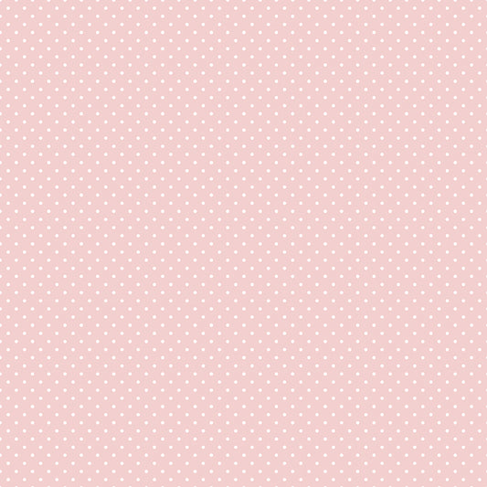 Swiss Dot White On Baby Pink Fabric by Riley Blake Designs, C670-BABYPINK, 1/2 yard increments