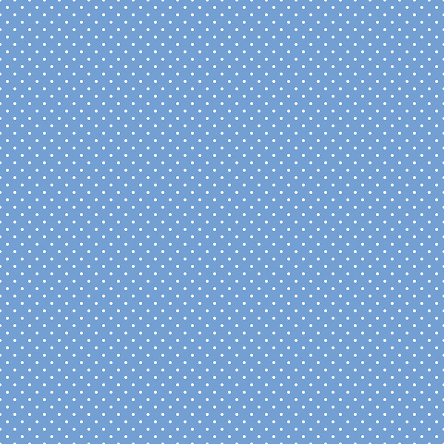 Swiss Dot White On Blueberry Fabric by Riley Blake Designs, C670-BLUEBERRY, 1/2 yard increments