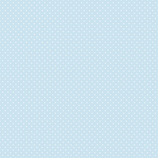 Swiss Dot White On Boy Blue Fabric by Riley Blake Designs, C670-BOYBLUE, 1/2 yard increments