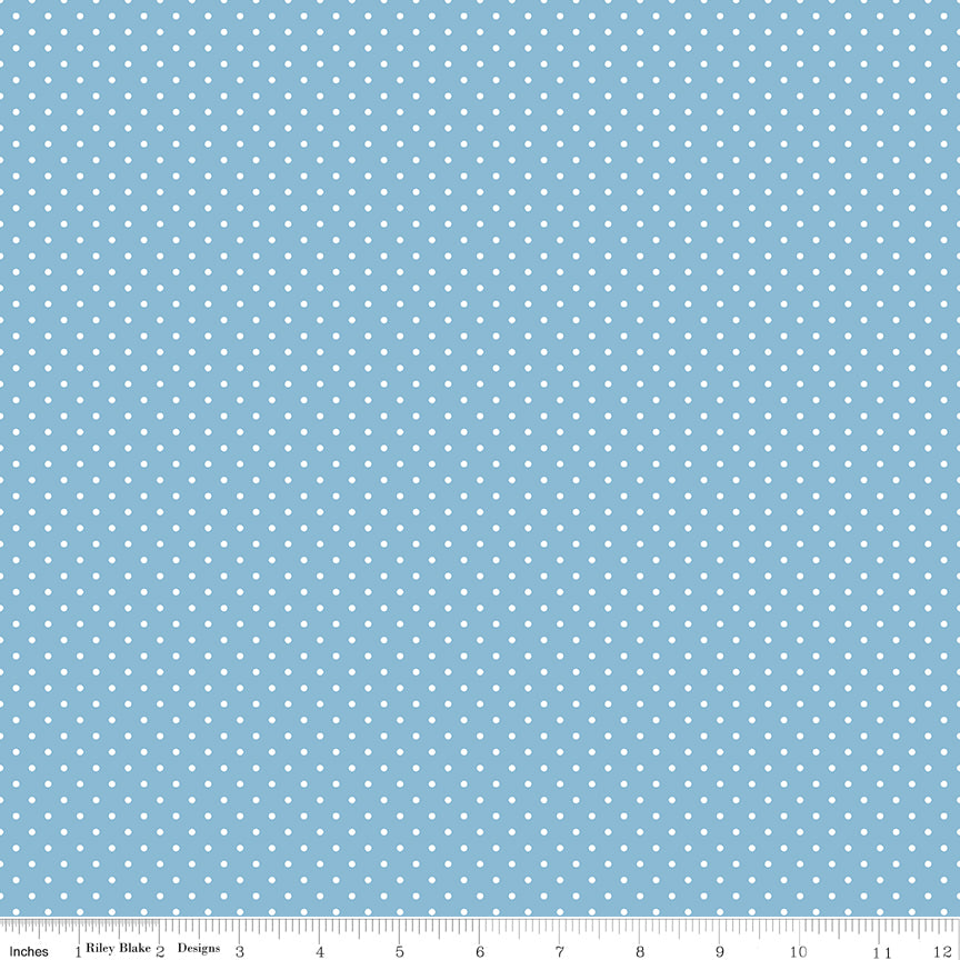 Swiss Dot White On Celestial Fabric by Riley Blake Designs, C670-CELESTIAL, 1/2 yard increments