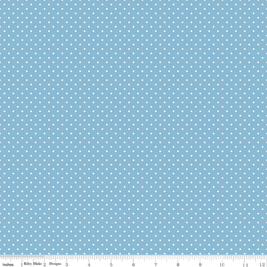 Swiss Dot White On Celestial Fabric by Riley Blake Designs, C670-CELESTIAL, 1/2 yard increments