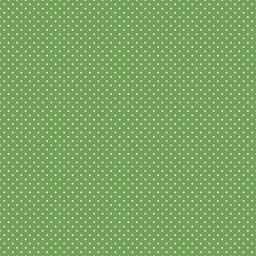 Swiss Dot White on Clover Fabric by Riley Blake Designs, C670-CLOVER, 1/2 yard increments