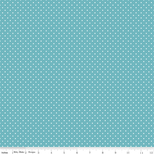 Swiss Dot White On Cottage Fabric by Riley Blake Designs, C670-COTTAGE, 1/2 yard increments