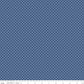 Swiss Dot White on Denim, C670-DENIM, 1/2 yard increments