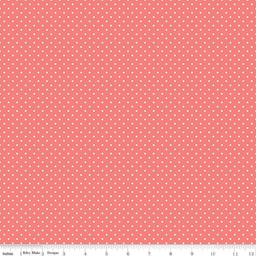 Swiss Dot Lipstick by Riley Blake Designs, C670-LIPSTICK, 1/2 yard increments