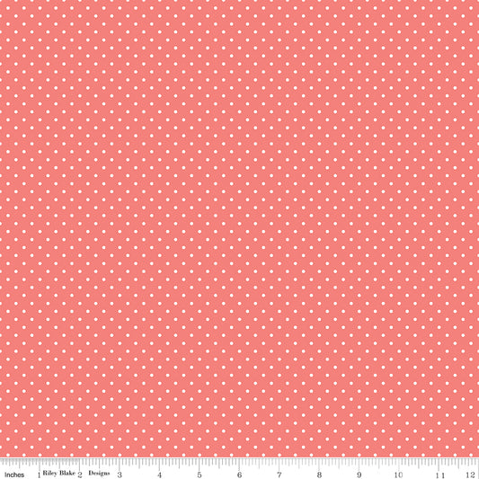 Swiss Dot Lipstick by Riley Blake Designs, C670-LIPSTICK, 1/2 yard increments