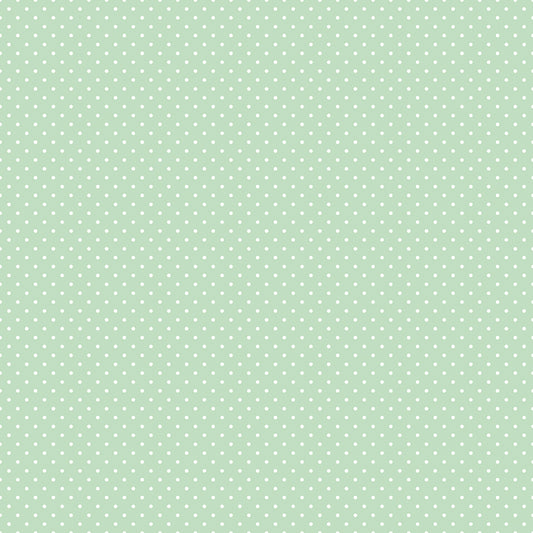 Swiss Dot White on Sweet Mint Fabric by Riley Blake Designs, C670-SWEETMINT, 1/2 yard increments