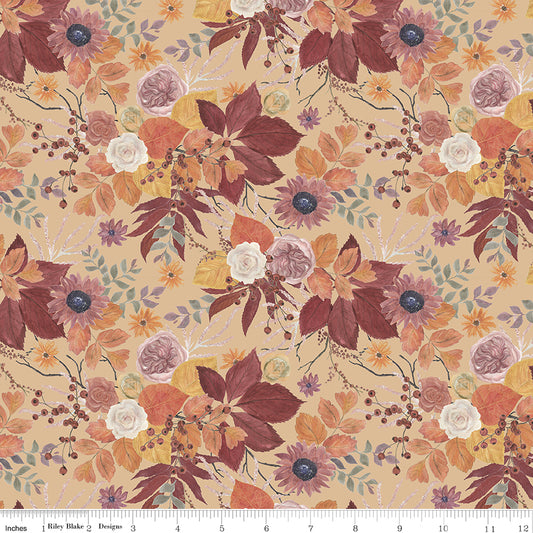 Evening on the Prairie Main Beige by Melissa Gilbert for Riley Blake Fabrics CD16740-BEIGE, 1/2 yard increments