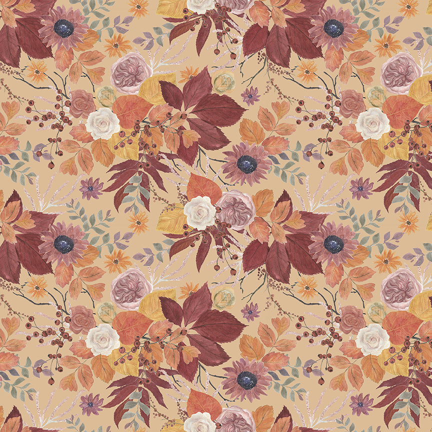 Evening on the Prairie Main Beige by Melissa Gilbert for Riley Blake Fabrics CD16740-BEIGE, 1/2 yard increments