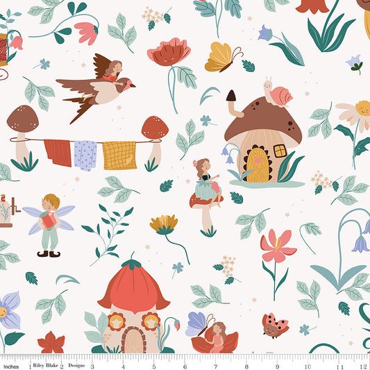 Thimbelina & the Sewing Fairies Main Cloud by Jennifer Long for Riley Blake Fabrics CD16860-CLOUD, 1/2 yard increments