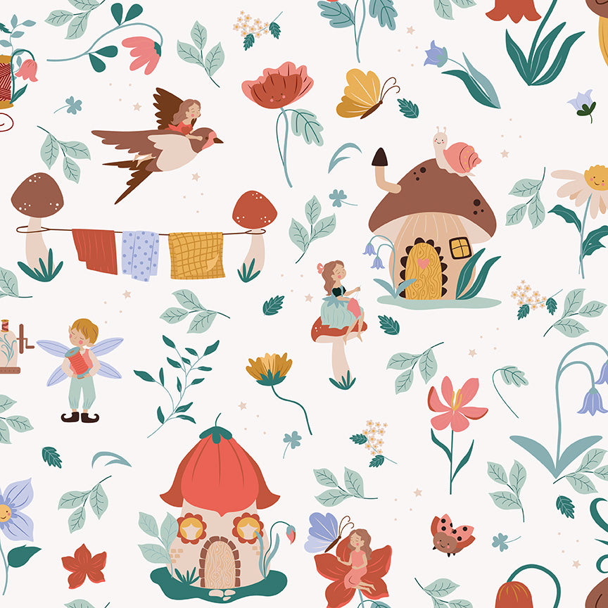 Thimbelina & the Sewing Fairies Main Cloud by Jennifer Long for Riley Blake Fabrics CD16860-CLOUD, 1/2 yard increments