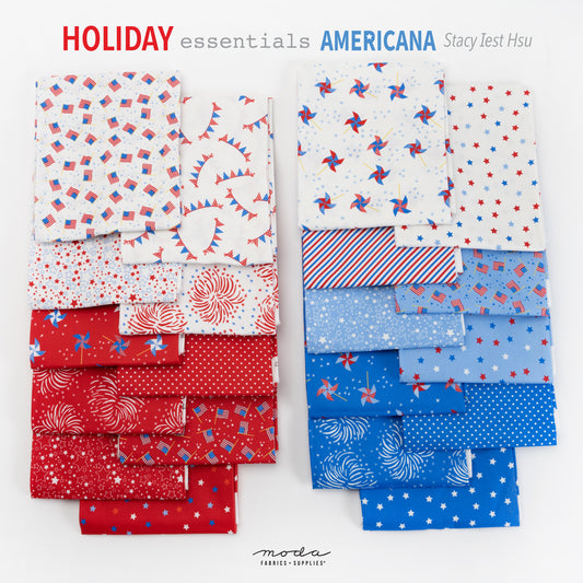Holiday Essentials Americana Fat Quarter Bundle (20 fabrics), 20760AB by Moda Fabrics