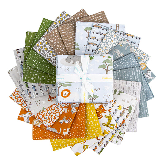 Leo & Savannah Fat Quarter Bundle, 21 Pcs. by Riley Blake Designs - FQ-17540-21