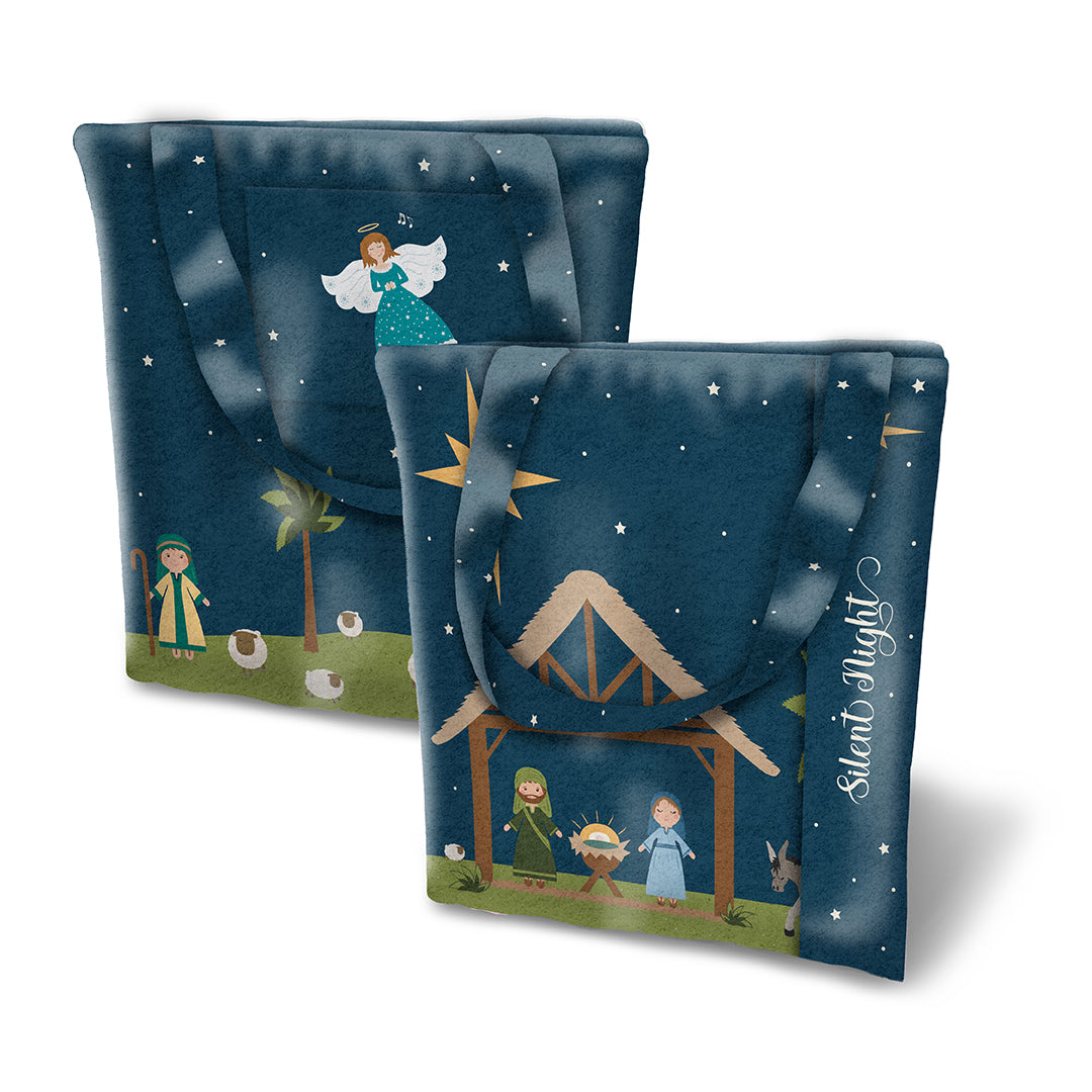 Silent Night Nativity Felt Panel by Jennifer Long for Riley Blake Designs