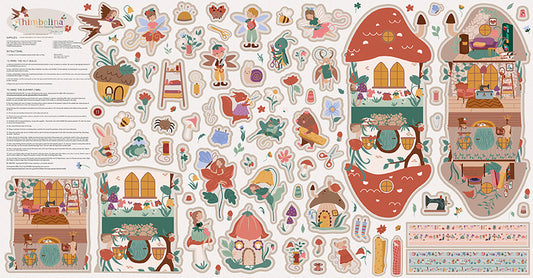 Thimbelina & the Sewing Fairies 36" x 69" Thimbelina Felt Panel FT16868-PANEL