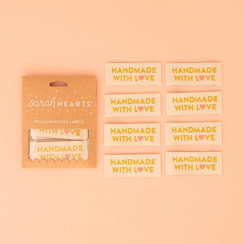 Handmade With Love Sew in Labels (8 labels) by Sarah Hearts, LP184