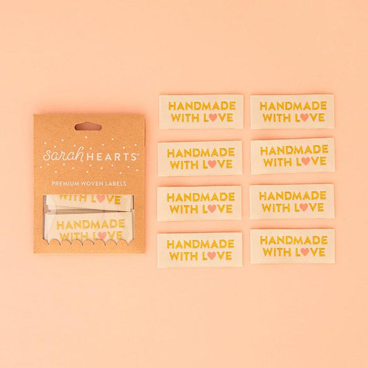 Handmade With Love Sew in Labels (8 labels) by Sarah Hearts, LP184