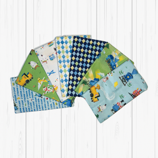 Little Engine That Could Fat Quarter Bundle for Riley Blake Fabrics (7 fabrics) C999FQB