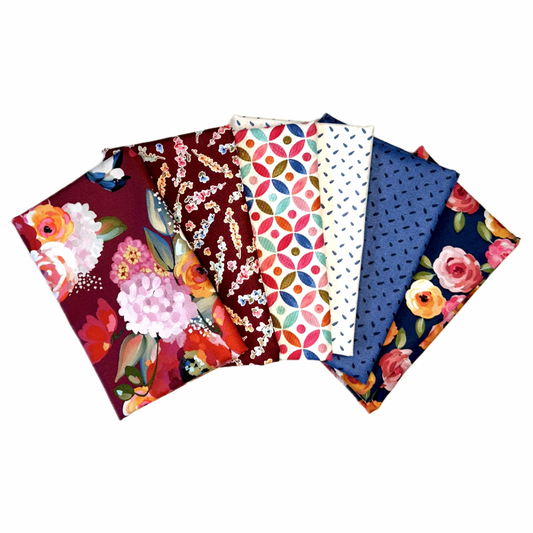 Poppies & Plumes Fat Quarter Bundle (6) by Riley Blake Designs C142