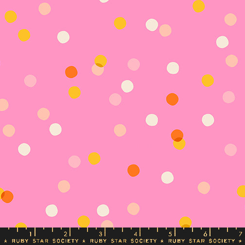 Carousel Spritz Dots Novelty Flamingo by Melody Miller of Ruby Star Society RS0096 12, 1/2 yard increments
