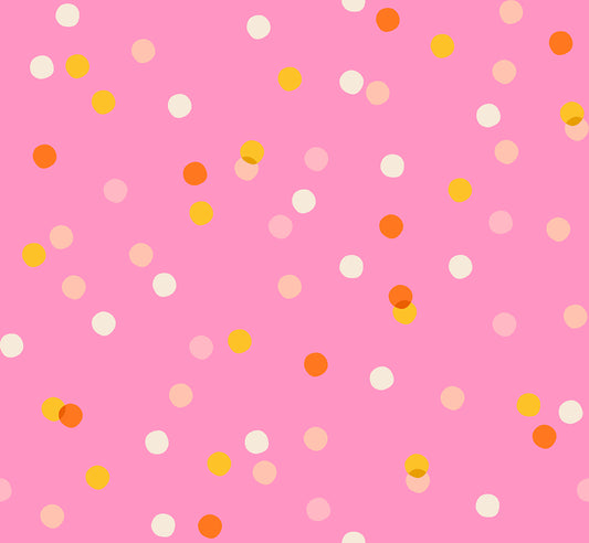 Carousel Spritz Dots Novelty Flamingo by Melody Miller of Ruby Star Society RS0096 12, 1/2 yard increments