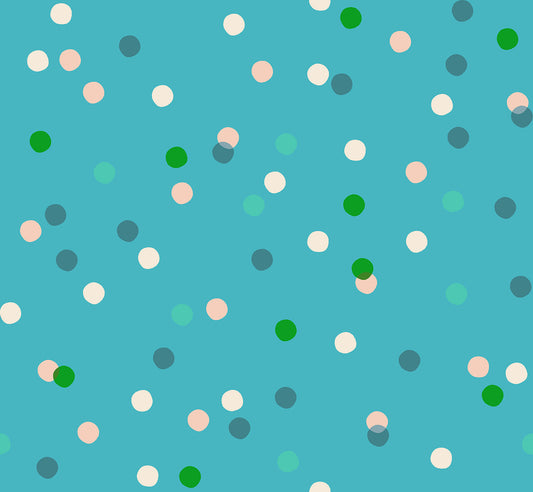 Carousel Spritz Dots Novelty Dark Turquoise by Melody Miller of Ruby Star Society RS0096 15, 1/2 yard increments