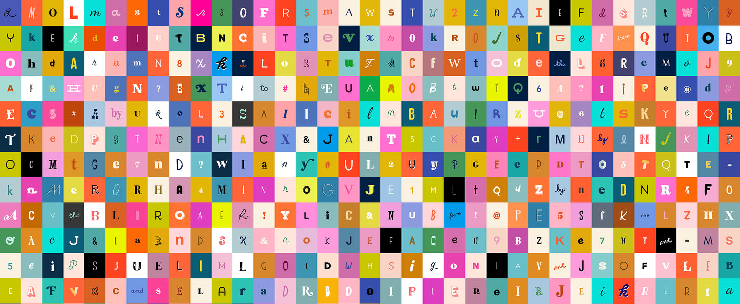 Selvedge Magic Letters by Ruby Star Society RS5180 11, 1/2 yard increments